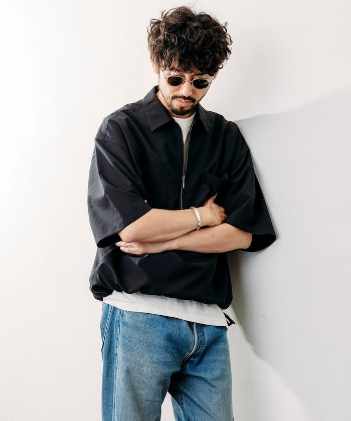 Reflax 功能性材料 輕鬆合身 半拉鍊襯衫 短袖