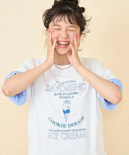 冰淇淋印花T恤