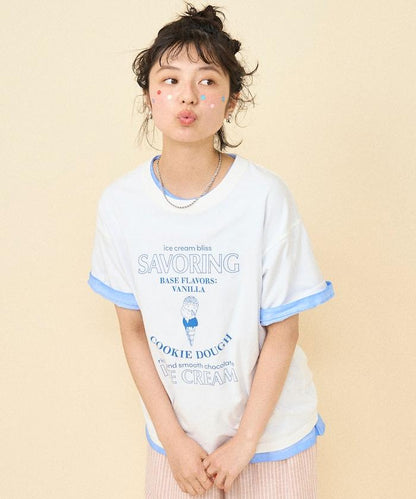 冰淇淋印花T恤