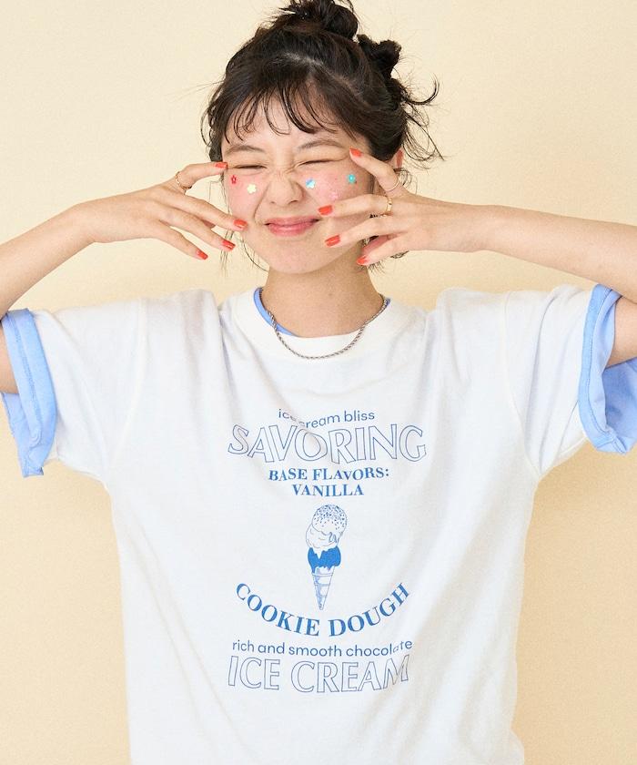 冰淇淋印花T恤