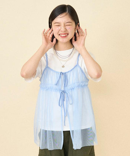 【套裝商品】蕾絲吊帶背心 T恤套裝