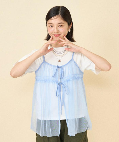【套裝商品】蕾絲吊帶背心 T恤套裝