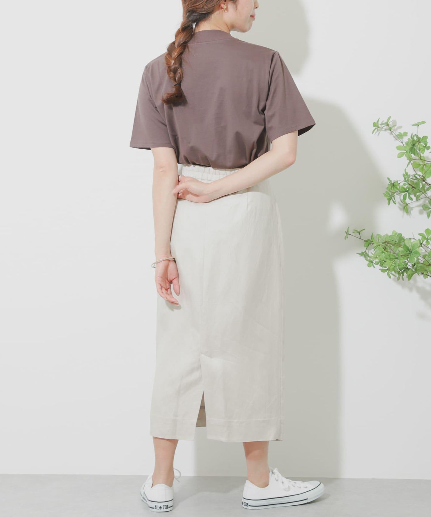 亞麻人造絲裹身裙