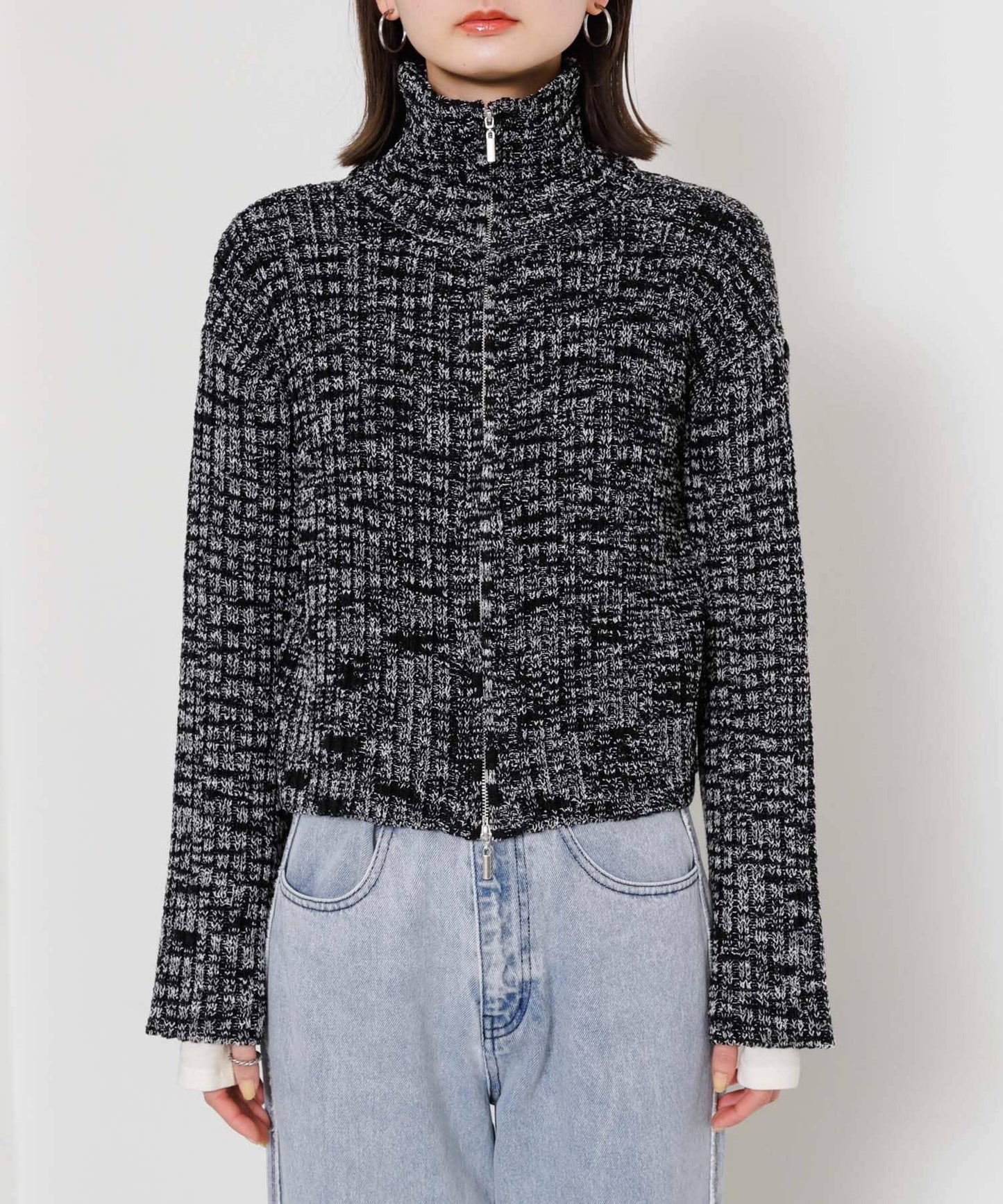 雙拉鍊毛衣