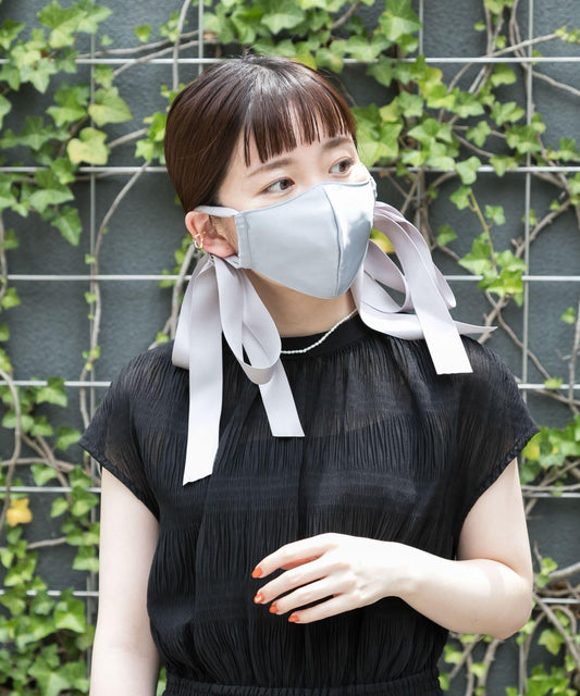 蝴蝶結緞面口罩