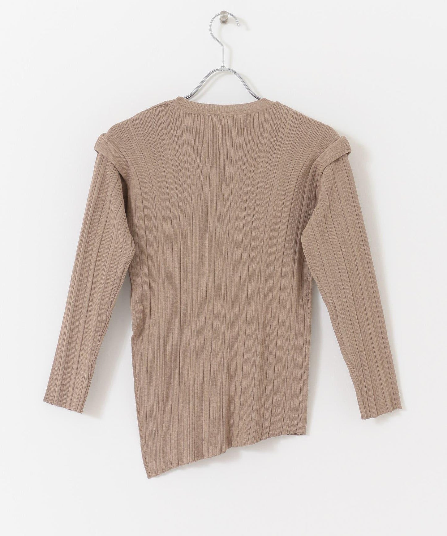 墊肩羅紋針織衫