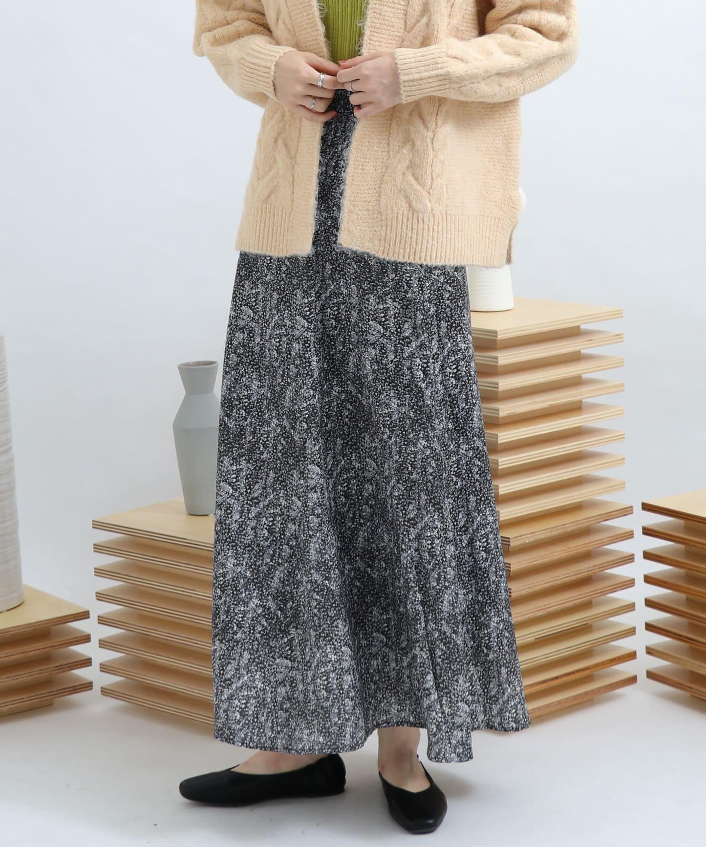 拼接窄版半身裙