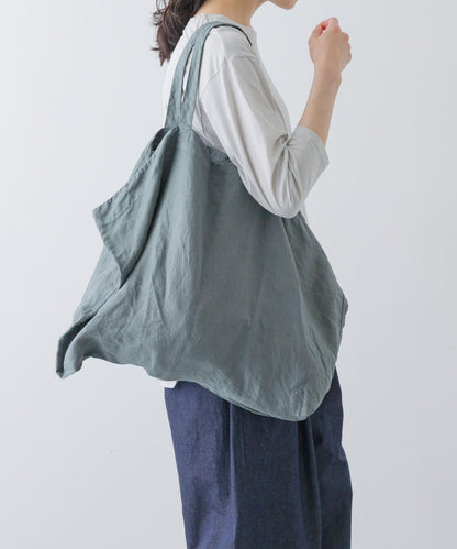 亞麻大號托特包
