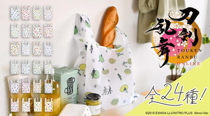 刀劍亂舞ONLINE_鬼頭祈聯動 環保袋（堀川國廣・山姥切國廣・山伏國廣和熱帶水果）