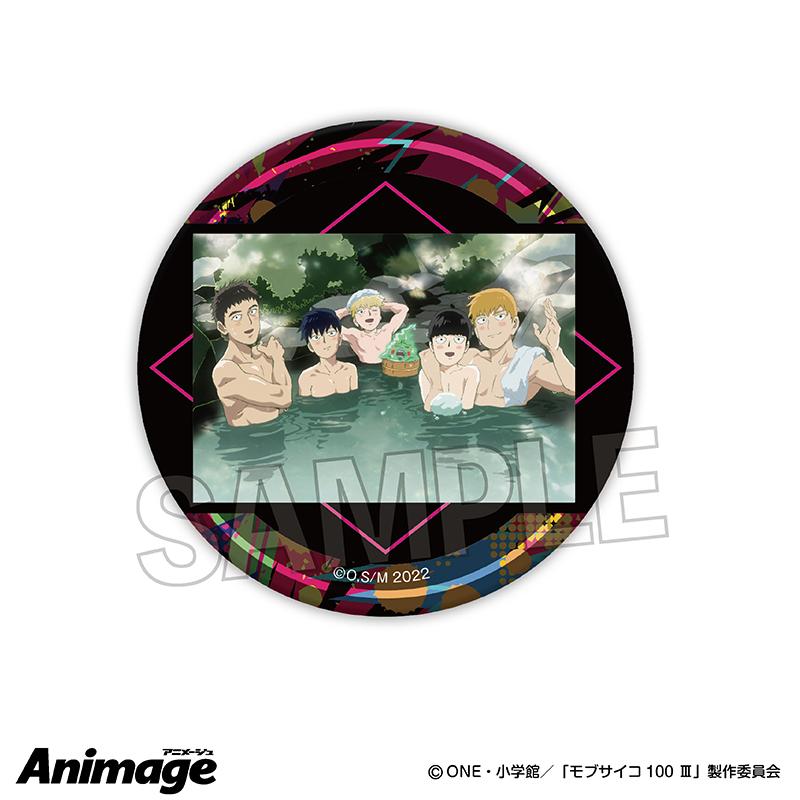 《靈能百分百 Ⅲ》Animage 閃閃發光徽章 罐頭 D