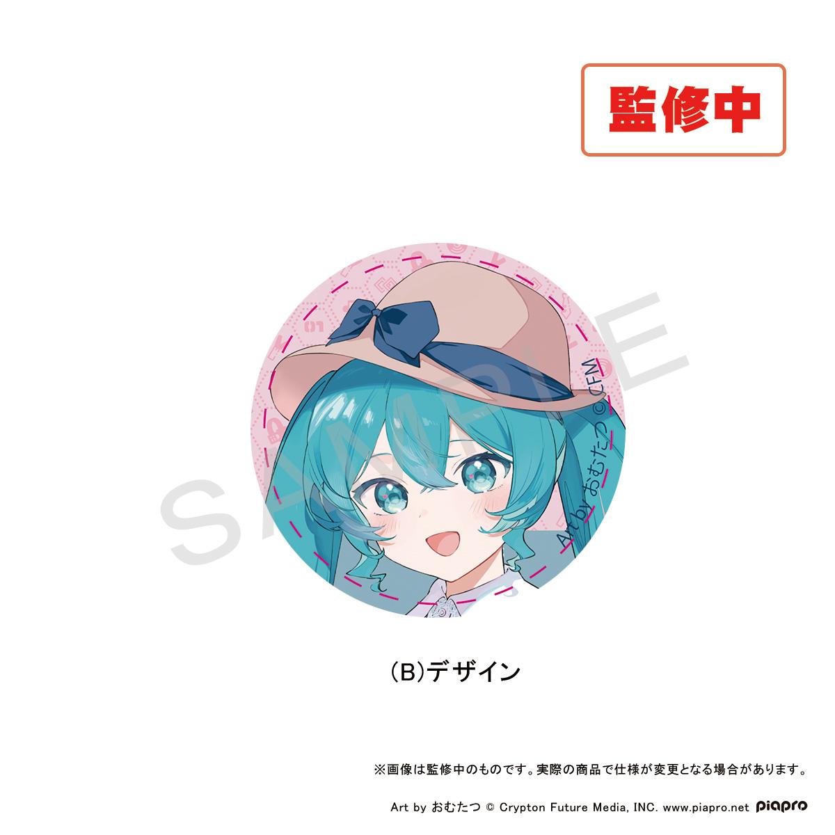 《初音未來》×甲州印伝_56mm系列徽章罐章 B設計