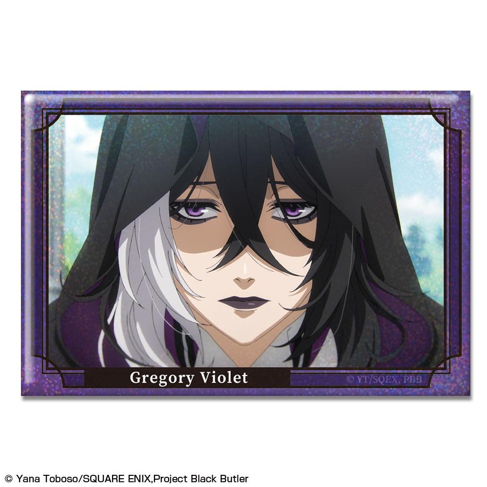 《黑執事》-寄宿學校篇- hologram罐徽章 設計22(格雷戈裡·紫羅蘭/B)