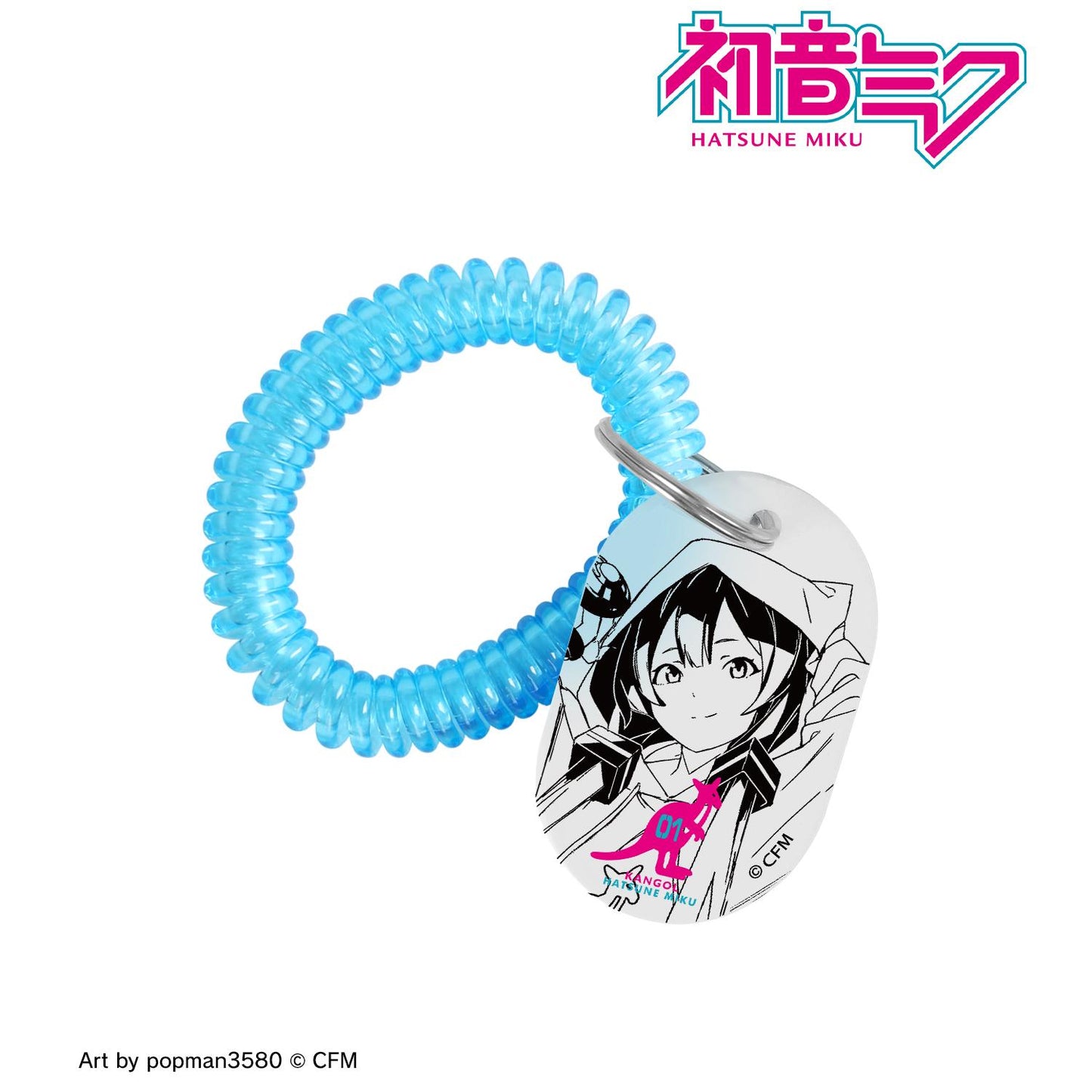 《初音未來》_KANGOL®合作 描繪下的第2波 《初音未來》 由popman3580設計的 搖滾風格亞克力鑰匙扣