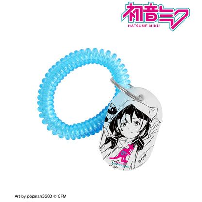 《初音未來》_KANGOL®合作 描繪下的第2波 《初音未來》 由popman3580設計的 搖滾風格亞克力鑰匙扣