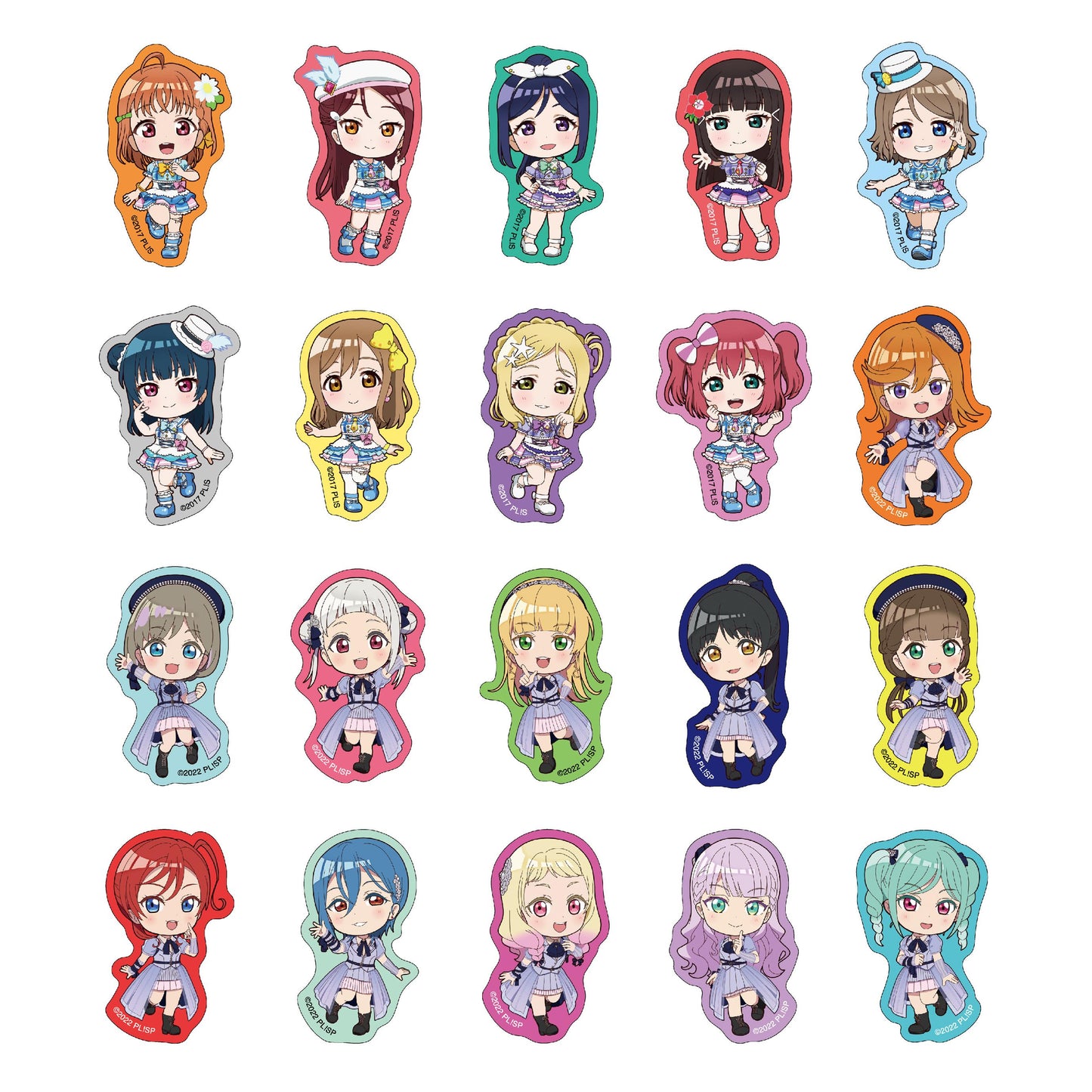《Love Live!學園偶像計劃》異次元音樂節 貼紙收藏／陽光!!＆超級明星!! 【整盒／10包裝】