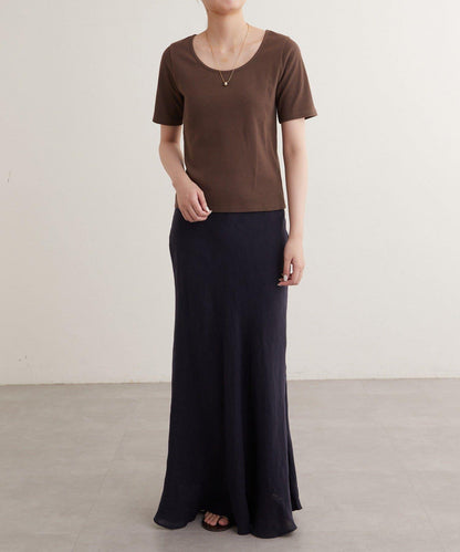 earthy_ O領羅紋TEE T恤