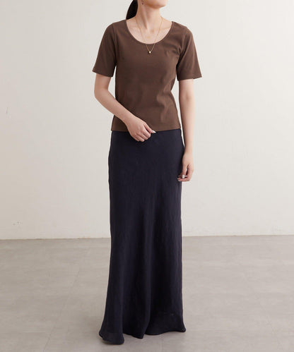 earthy_ O領羅紋TEE T恤