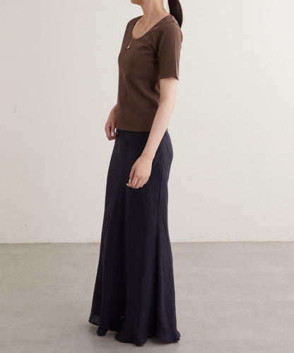 earthy_ O領羅紋TEE T恤