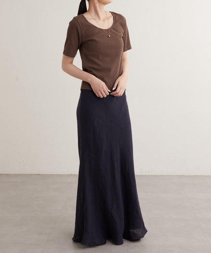 earthy_ O領羅紋TEE T恤