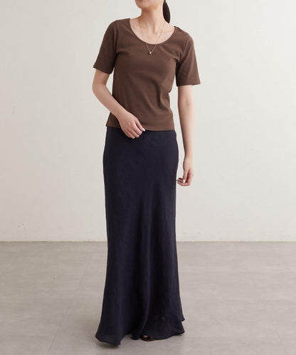 earthy_ O領羅紋TEE T恤