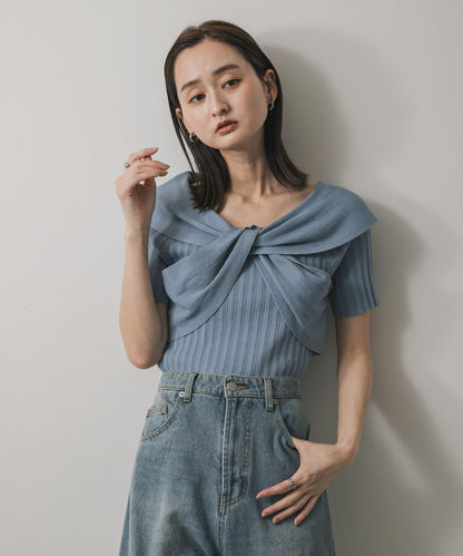 扭紋不規則羅紋毛衣
