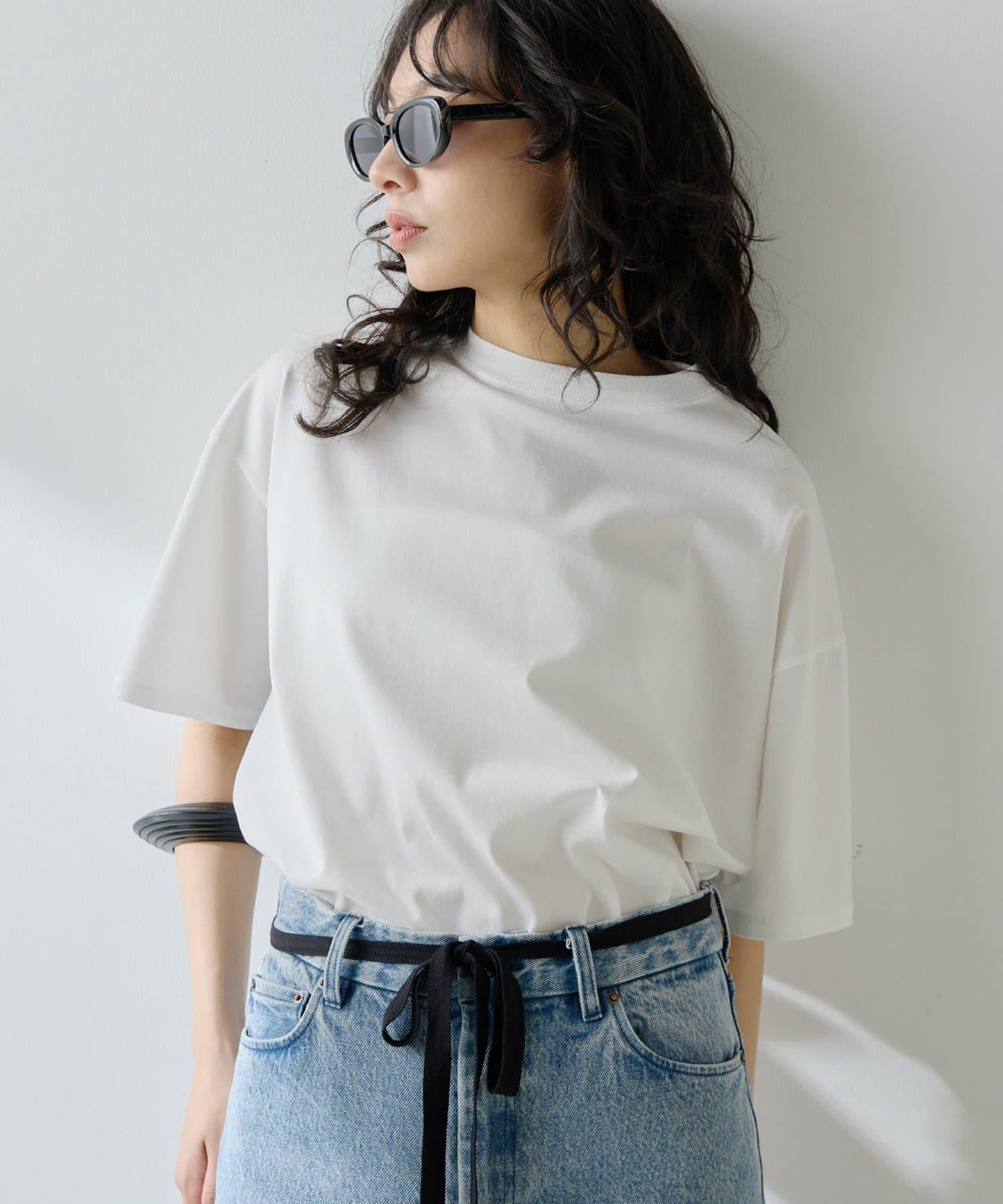 圓領棉質T恤款套頭衫