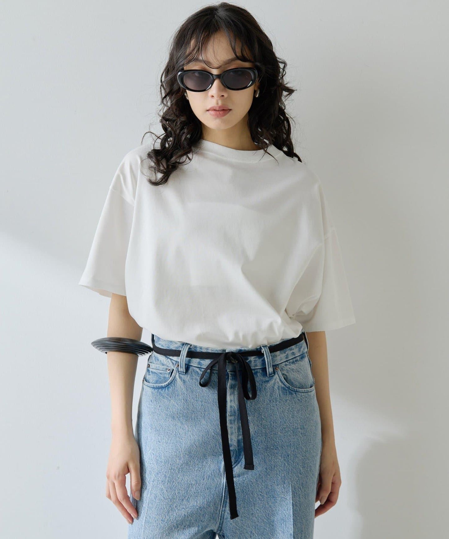 圓領棉質T恤款套頭衫