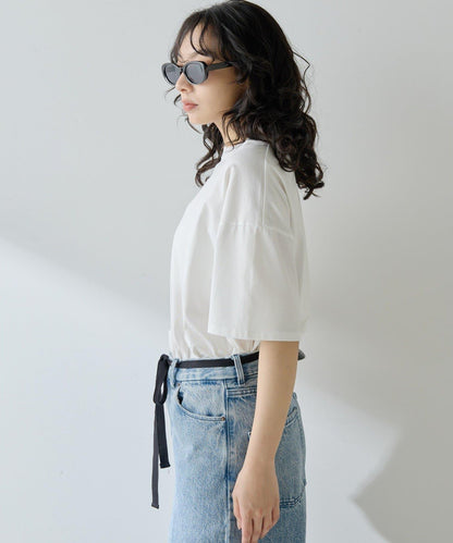 圓領棉質T恤款套頭衫