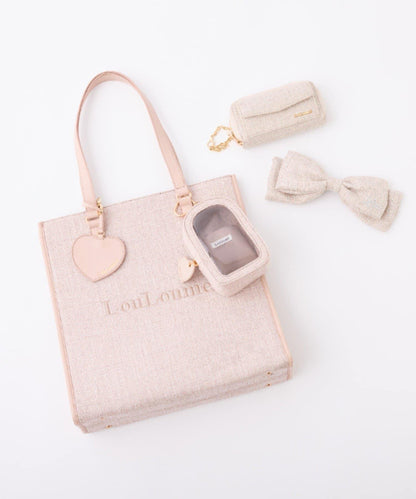 【LouLoumei】帶心形吊飾的手提包