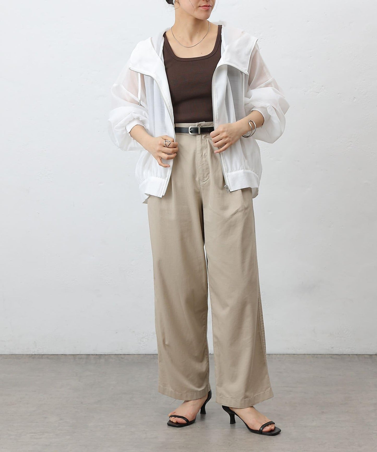 透明滌綸煮沸帶帽羽絨服