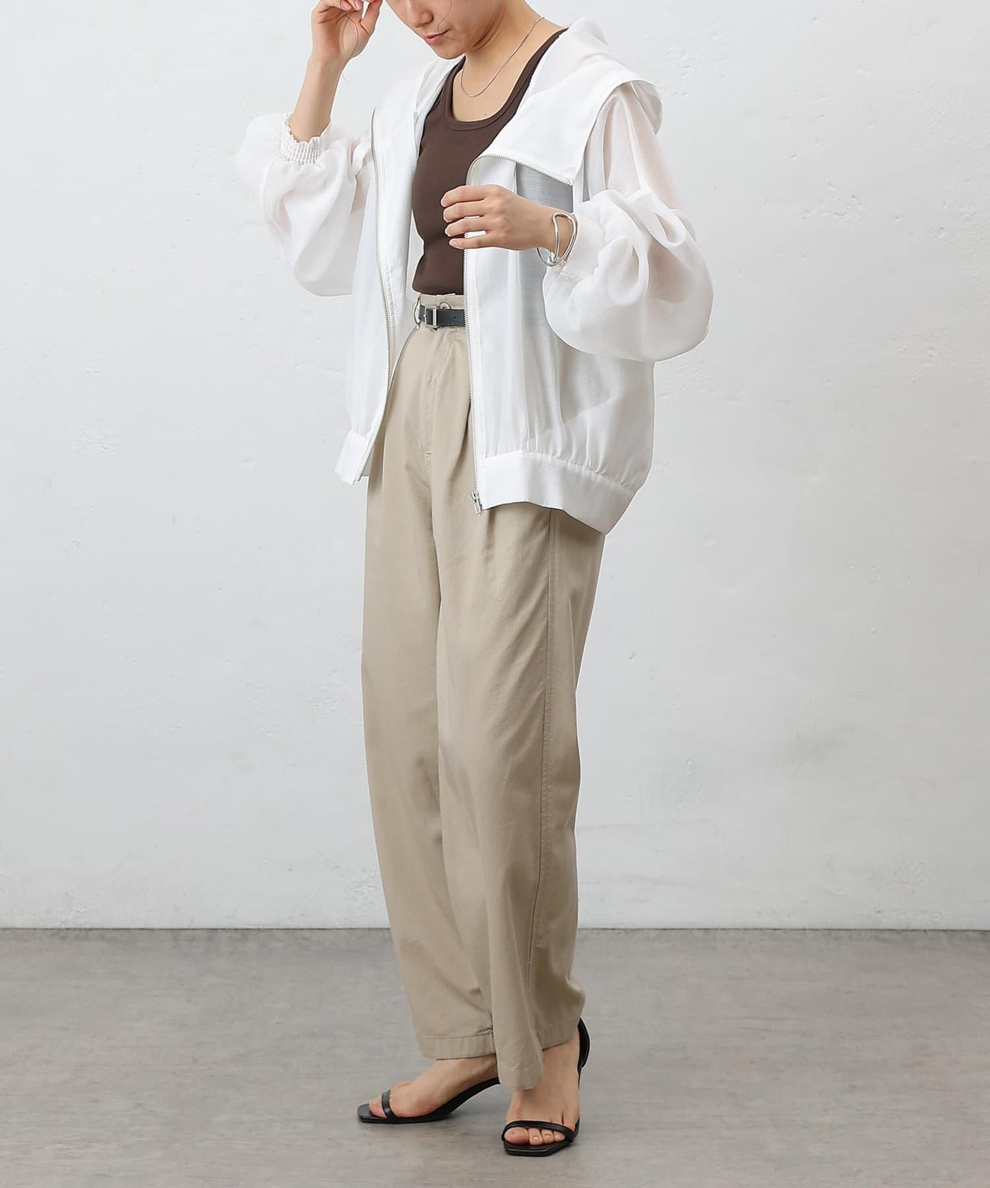透明滌綸煮沸帶帽羽絨服