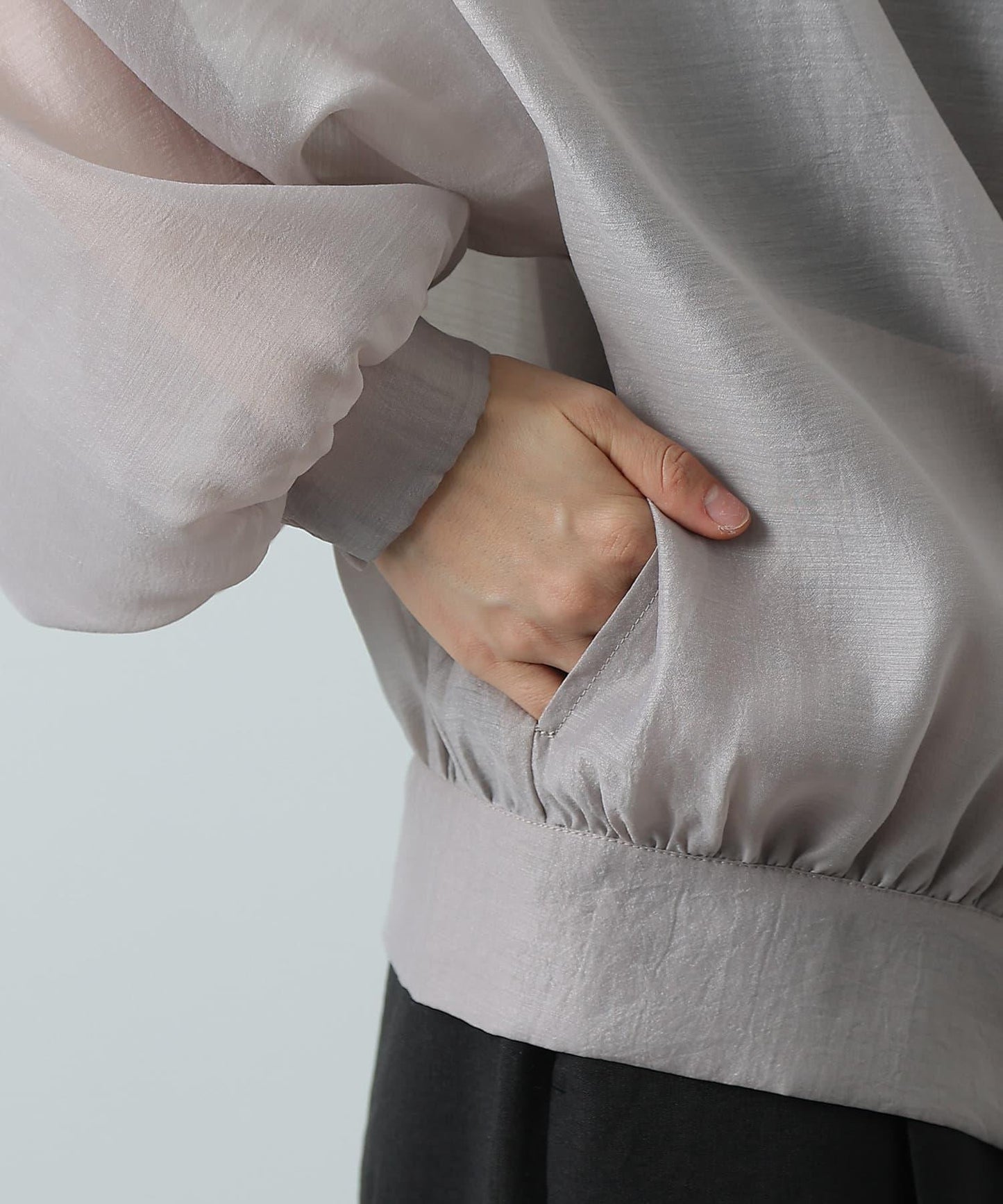 透明滌綸煮沸帶帽羽絨服