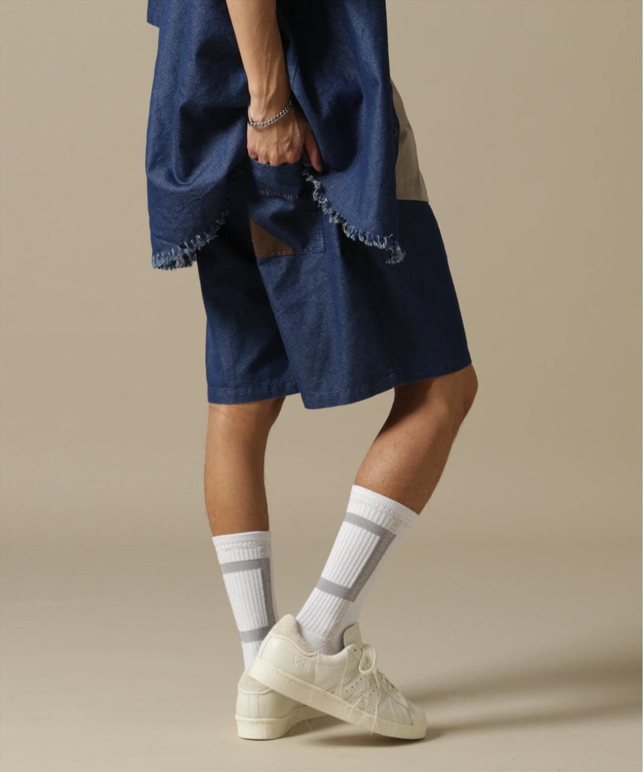【&DEPOT限定】白色貓頭鷹牛仔短褲