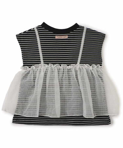 蓬蓬紗法式短袖T恤