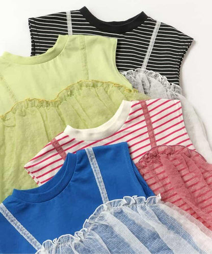 蓬蓬紗法式短袖T恤