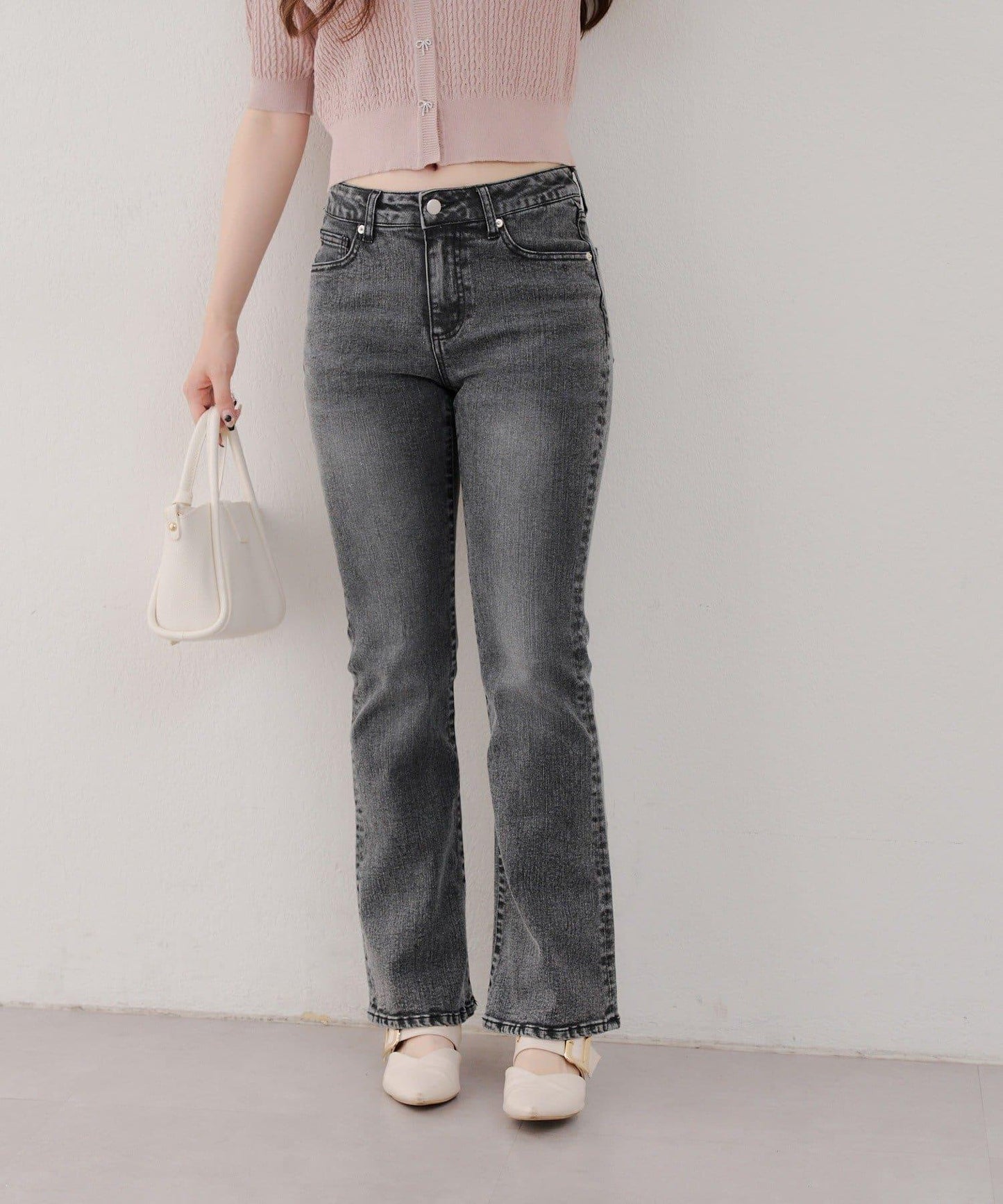 【@reve.perle_企劃】後綁帶荷葉邊喇叭褲