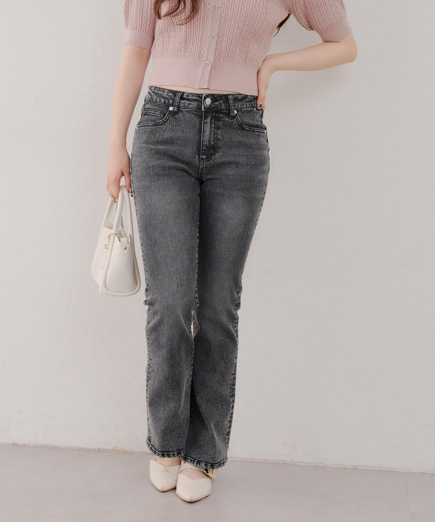 【@reve.perle_企劃】後綁帶荷葉邊喇叭褲