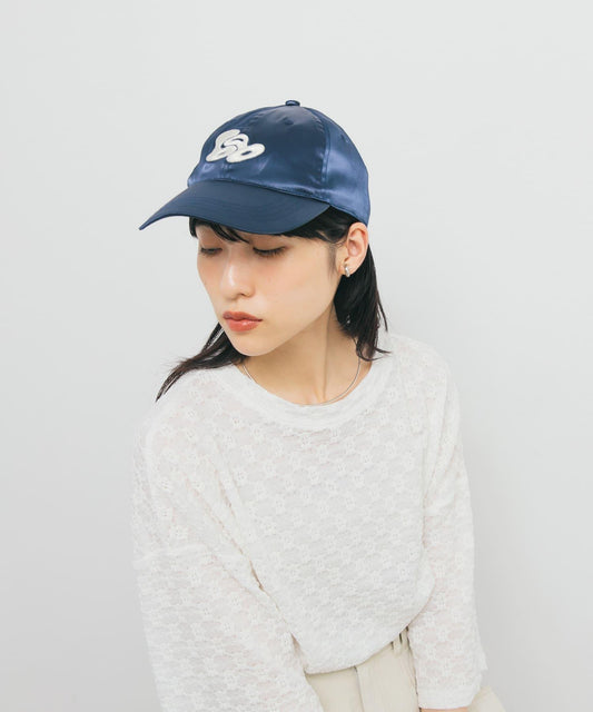 立體刺繡緞面棒球帽