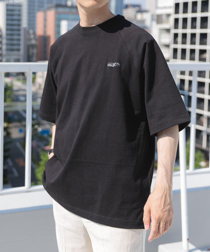 重磅天竺布插肩袖T恤