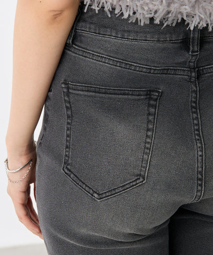 【可剪裁長度/彈性◎】Q.anos 自剪牛仔褲