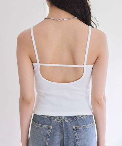 帶墊層疊吊帶背心