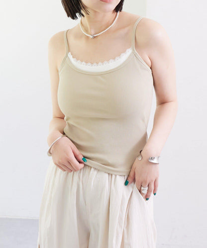 帶墊層疊吊帶背心