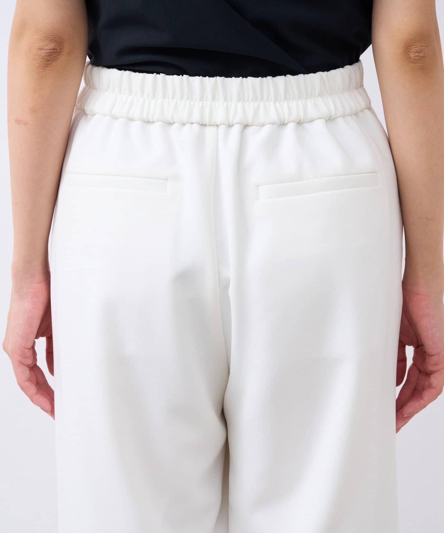 【La boutique BonBon】雙層面料單褶寬腿褲