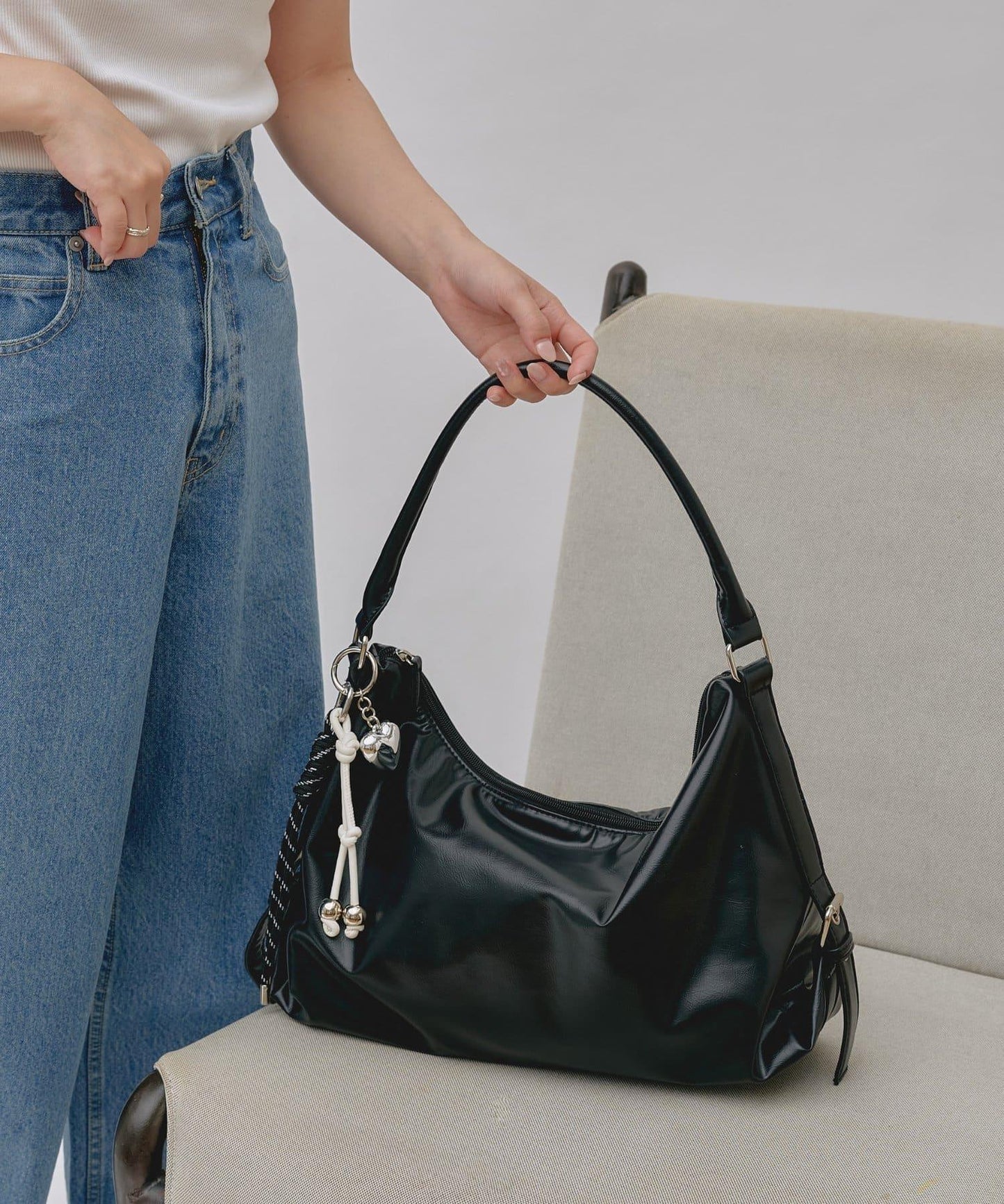 【Parco限定】【yomo企劃】帶吊墜單把手腰帶設計包包