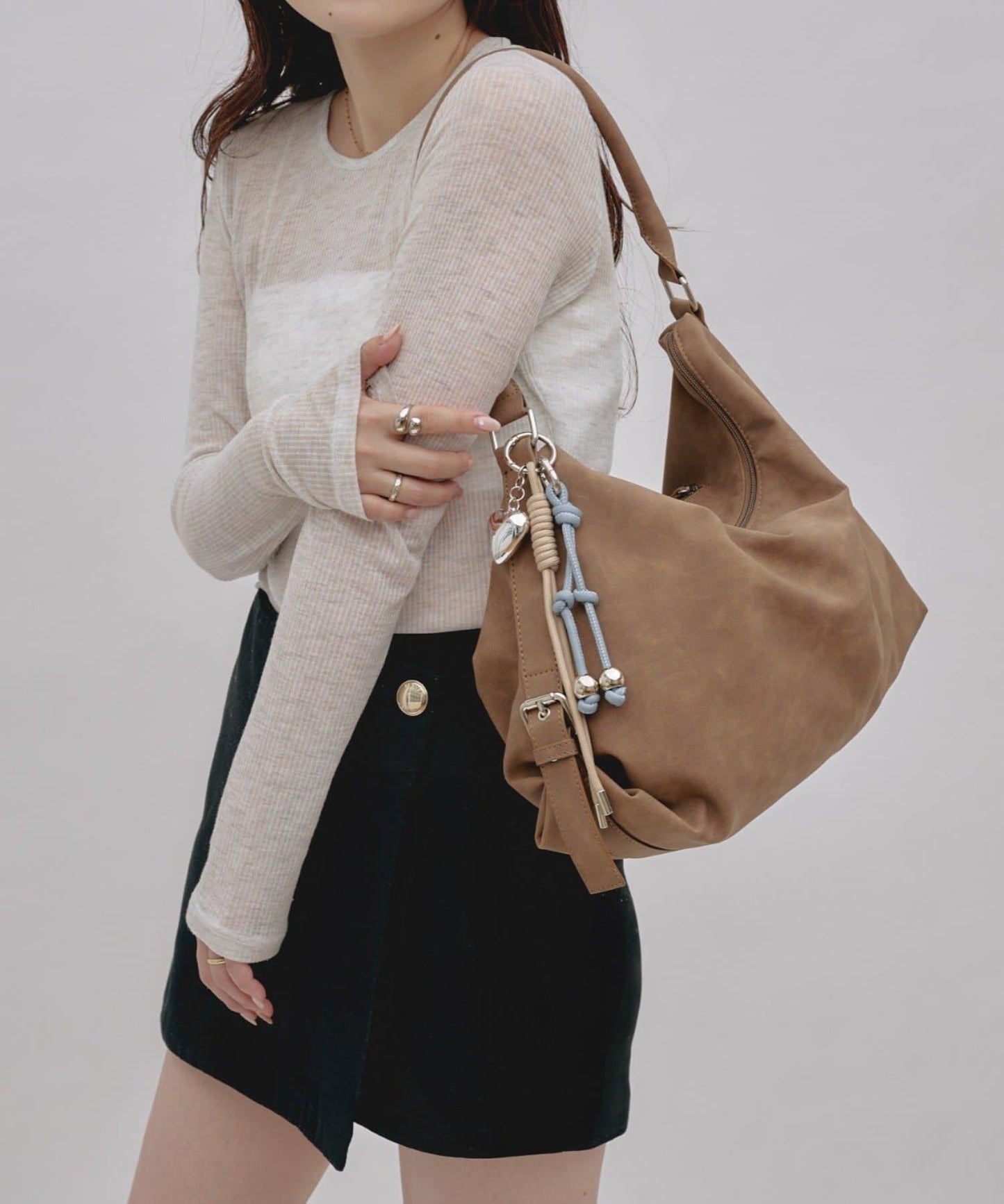 【Parco限定】【yomo企劃】帶吊墜單把手腰帶設計包包