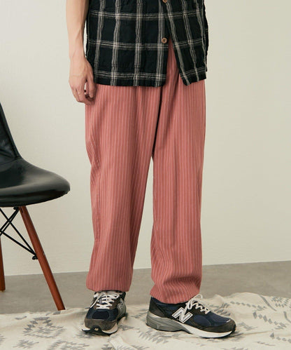 【CIAOPANIC TYPY】棉質寬鬆條紋褲