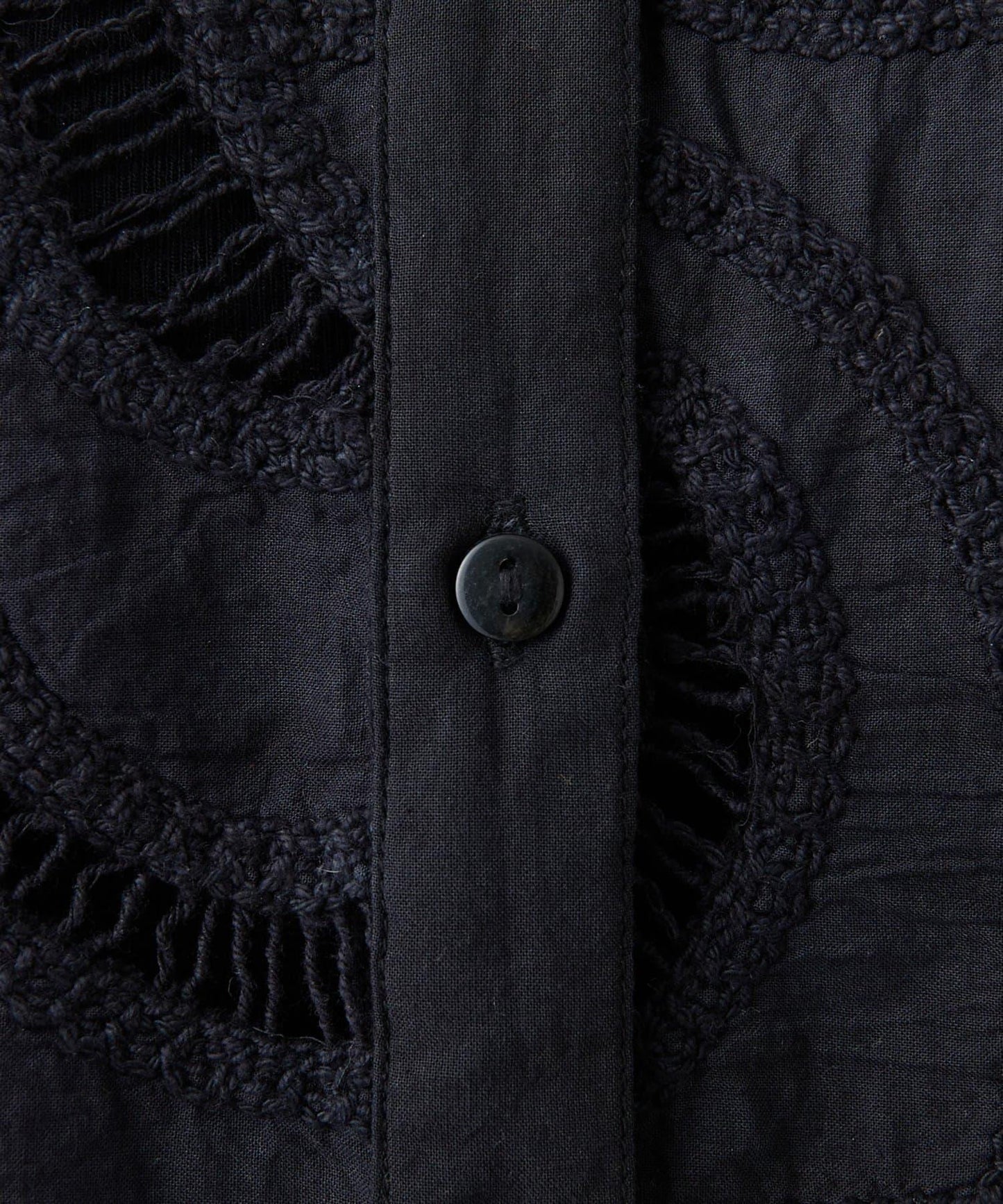 刺繡法式短袖襯衫