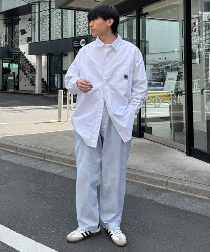 【CIAOPANIC TYPY】棉質寬鬆條紋褲