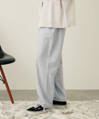 【CIAOPANIC TYPY】棉質寬鬆條紋褲