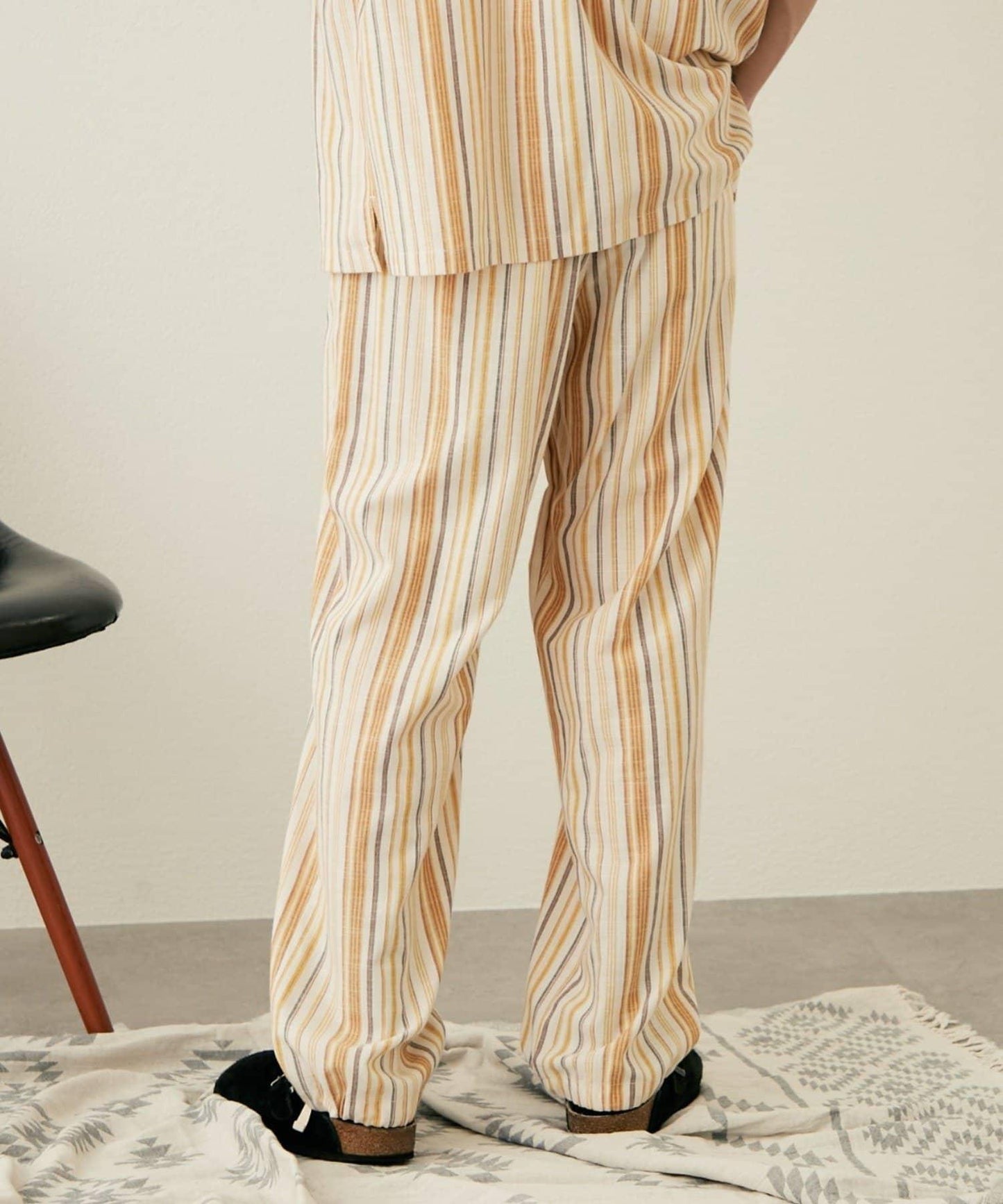 【CIAOPANIC TYPY】棉質寬鬆條紋褲